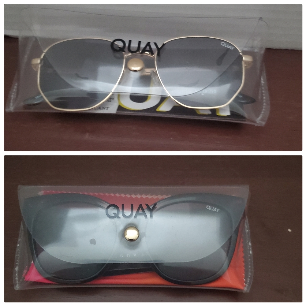 2 Pairs of Quay Australia Sunglasses .